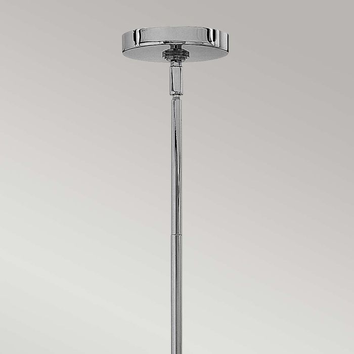 Congress 4 Light Clear Glass Chandelier - Chrome