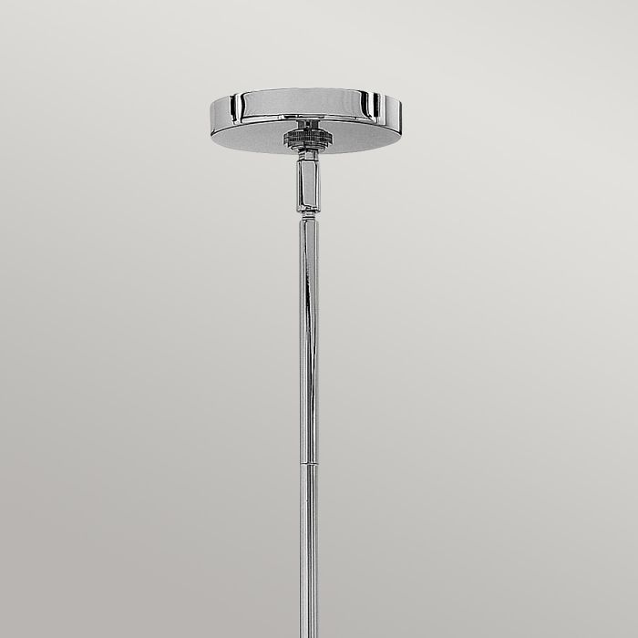 Congress 4 Light Clear Tiered Glass Chandelier - Chrome