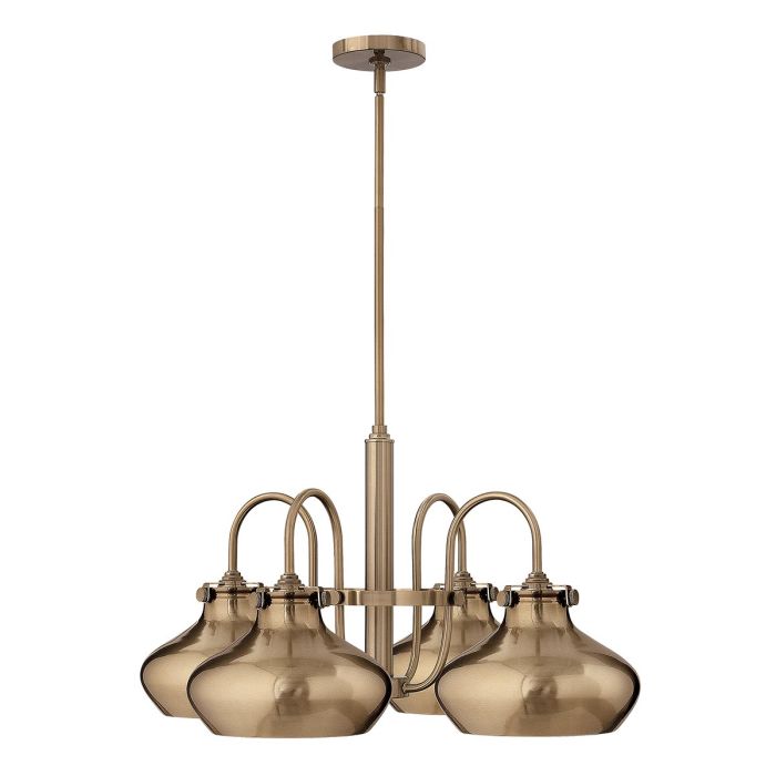 Congress 4 Light Chandelier - Brushed Caramel