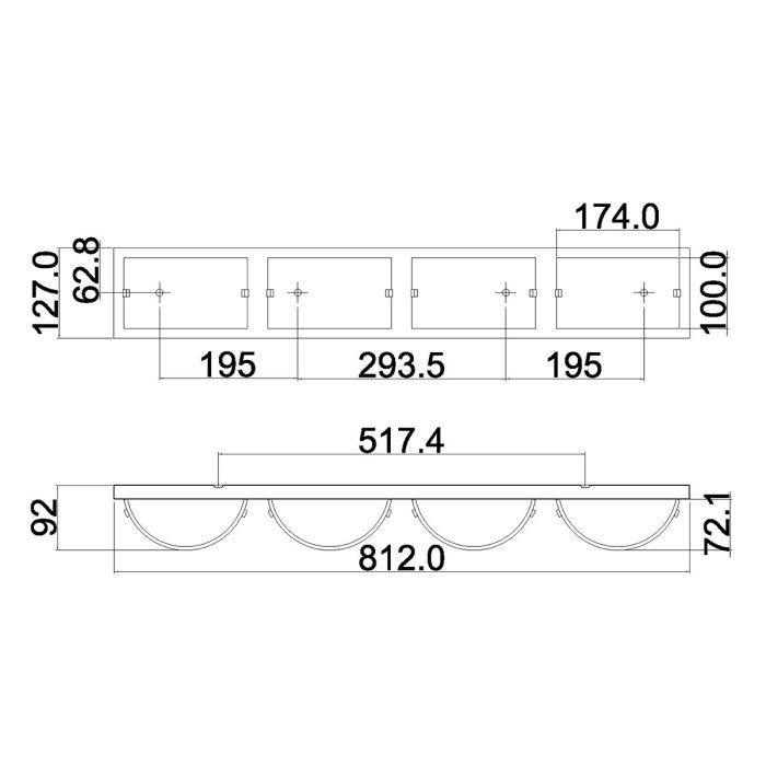 Daphne 4 Light Wall Light - Polished Chrome