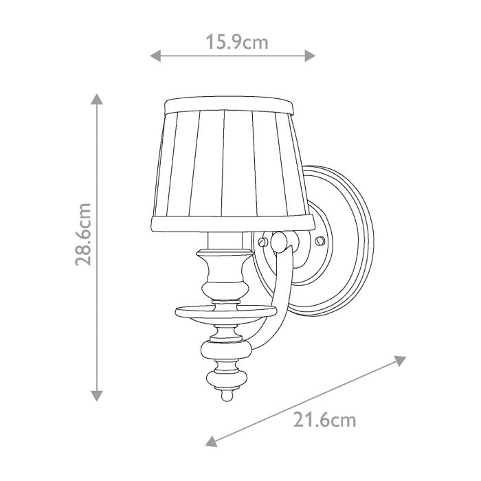 Dunhill 1 Light Wall Light - Royal Bronze