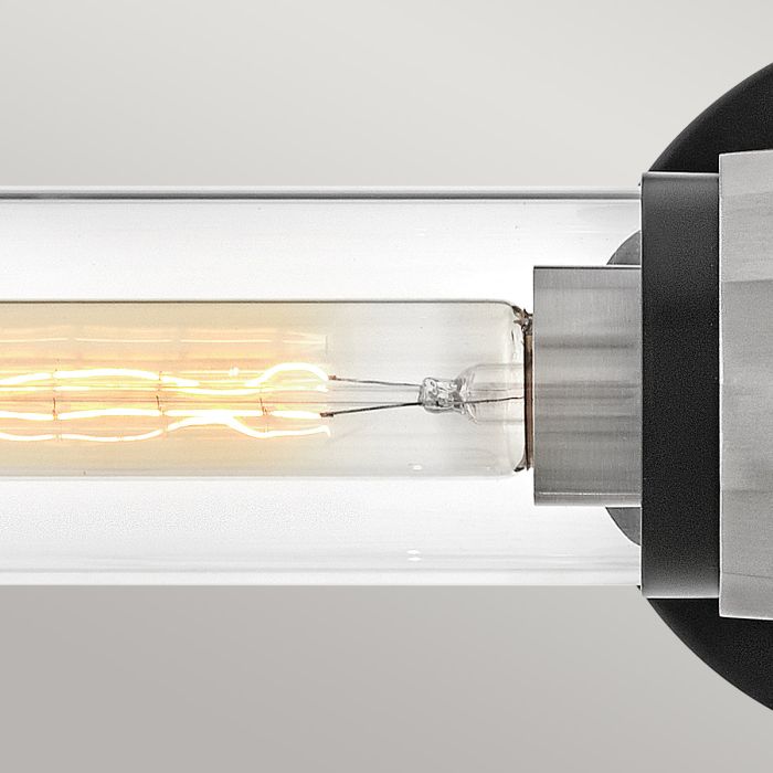 Ellison 2 lt Wall Light - Black with Brushed Nickel