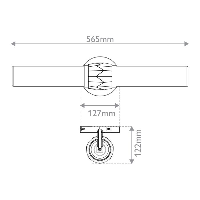 Ellison 2 lt Wall Light - Black with Heritage Brass