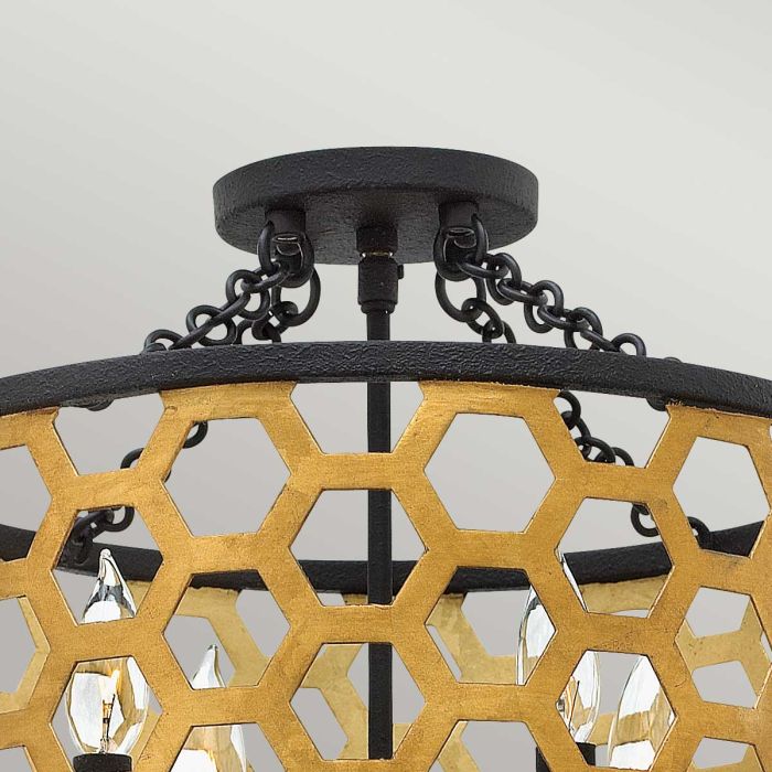 Felix 4 Light Semi-Flush - Sunset Gold