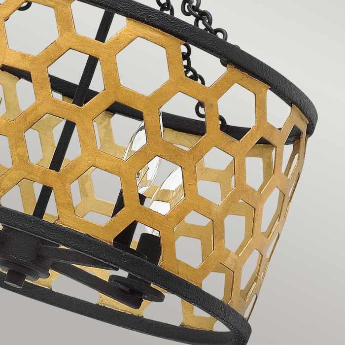 Felix 4 Light Semi-Flush - Sunset Gold