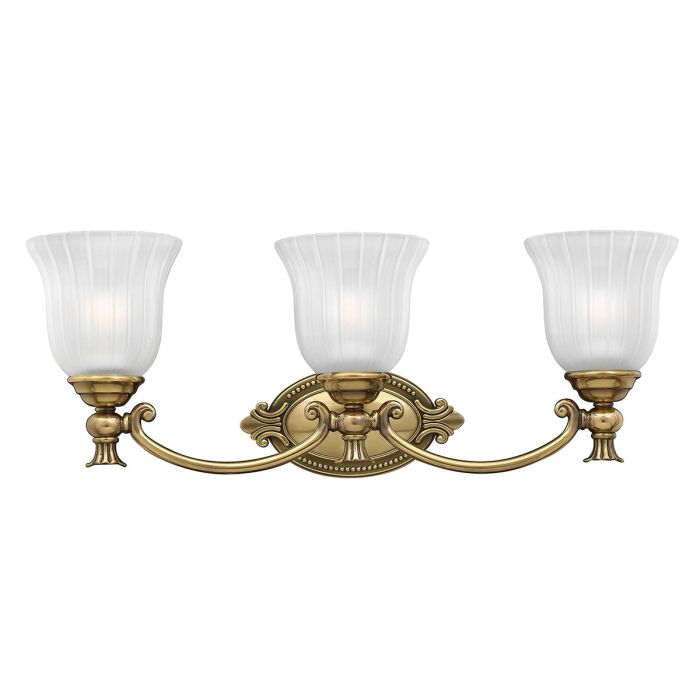 Francoise 3 Light Wall Light - Burnished Brass