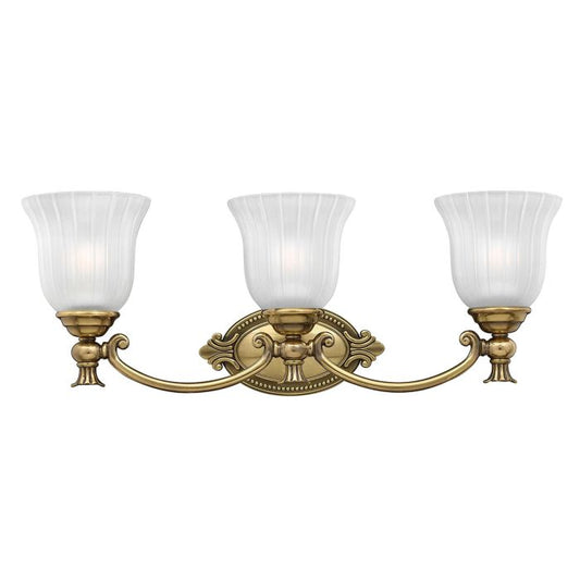 Francoise 3 Light Wall Light - Burnished Brass