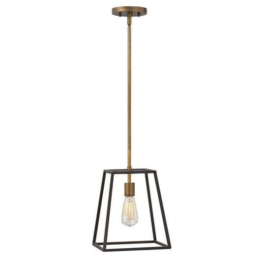 Fulton 1 Light Pendant - Bronze and Brass