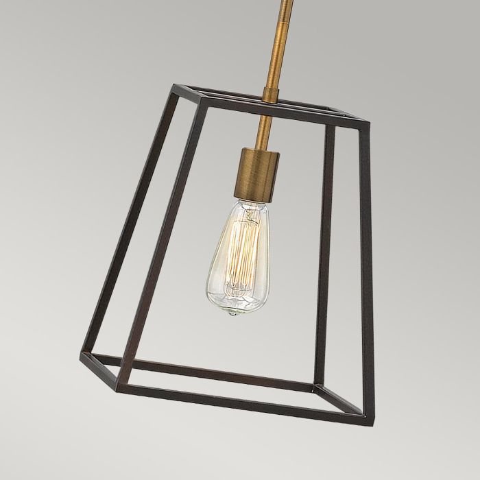 Fulton 1 Light Pendant - Bronze and Brass