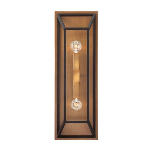 Fulton 2 Light Wall Light - Bronze and Brass