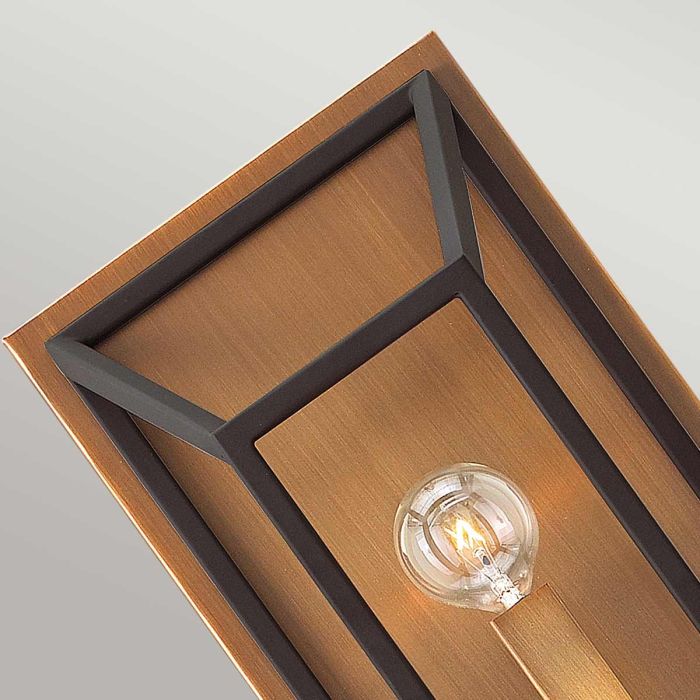 Fulton 2 Light Wall Light - Bronze and Brass
