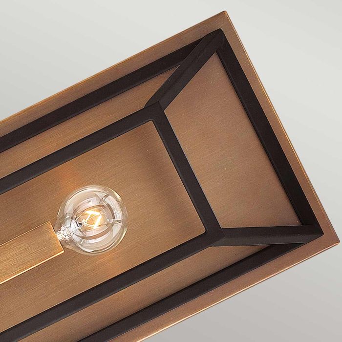 Fulton 2 Light Wall Light - Bronze and Brass