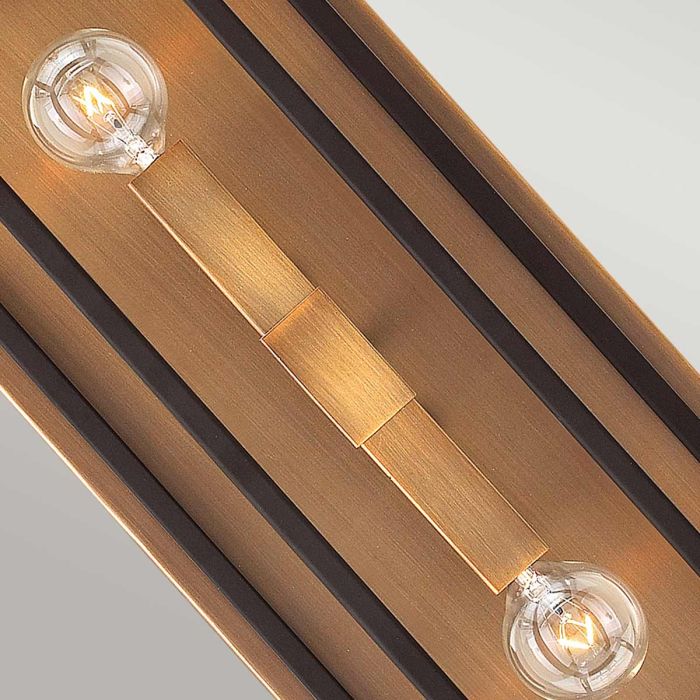 Fulton 2 Light Wall Light - Bronze and Brass