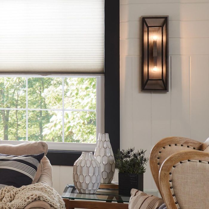 Fulton 2 Light Wall Light - Bronze and Brass