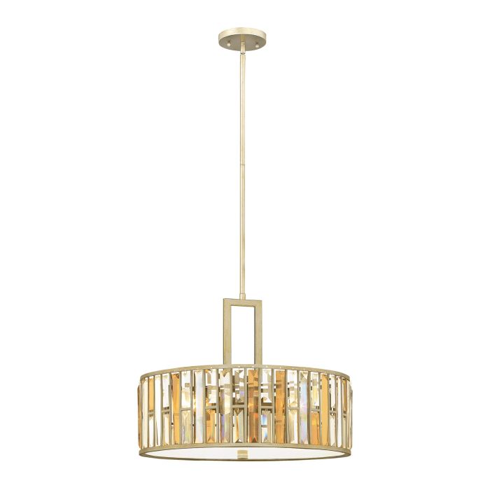 Gemma 3 Light Large Pendant - Silver Leaf