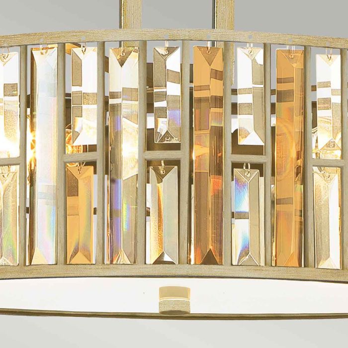 Gemma 3 Light Large Pendant - Silver Leaf