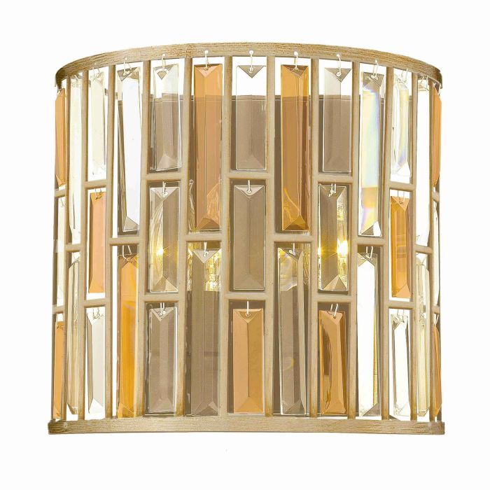Gemma 2 Light Wall Light - Silver Leaf