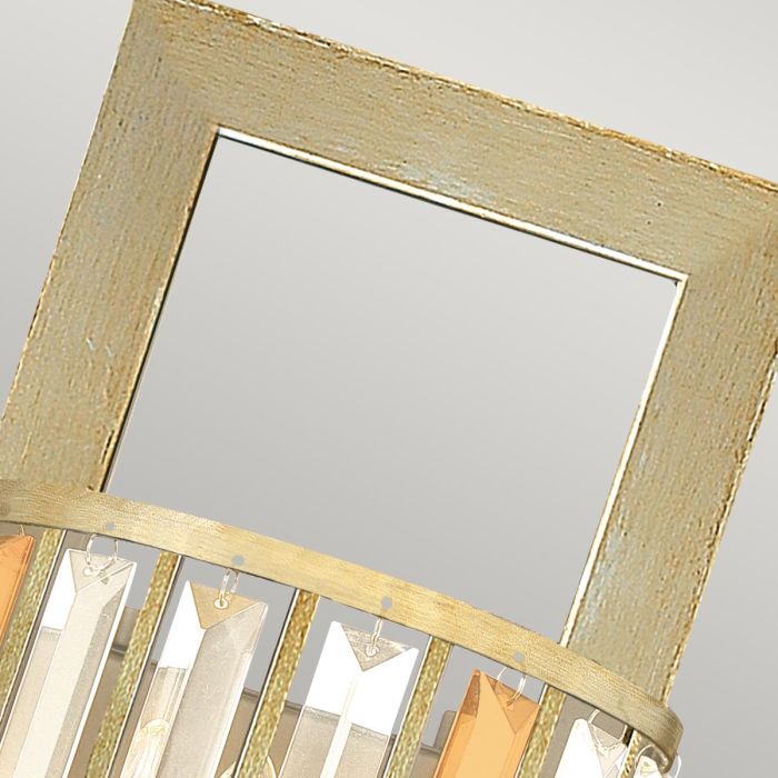 Gemma 2 Light Large Wall Light - Silver Leaf