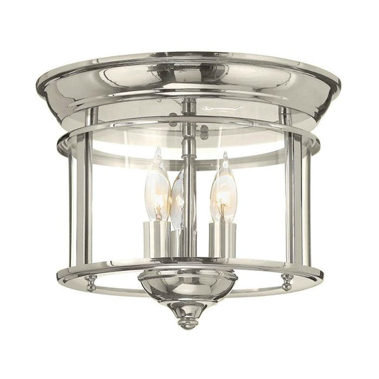 Gentry 3 Light Flush - Polished Nickel