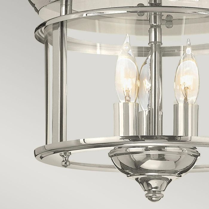 Gentry 3 Light Flush - Polished Nickel