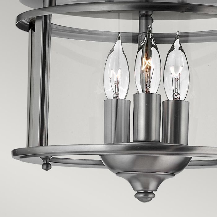 Gentry 3 Light Flush - Pewter