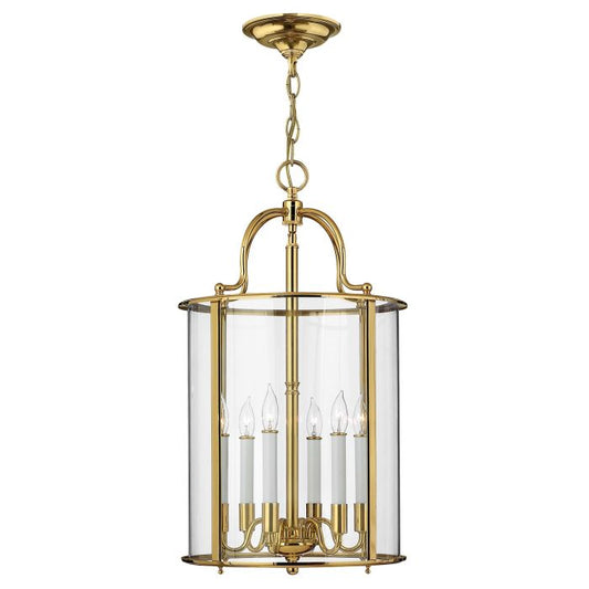 Gentry 6 Light Large Pendant - Polished Brass