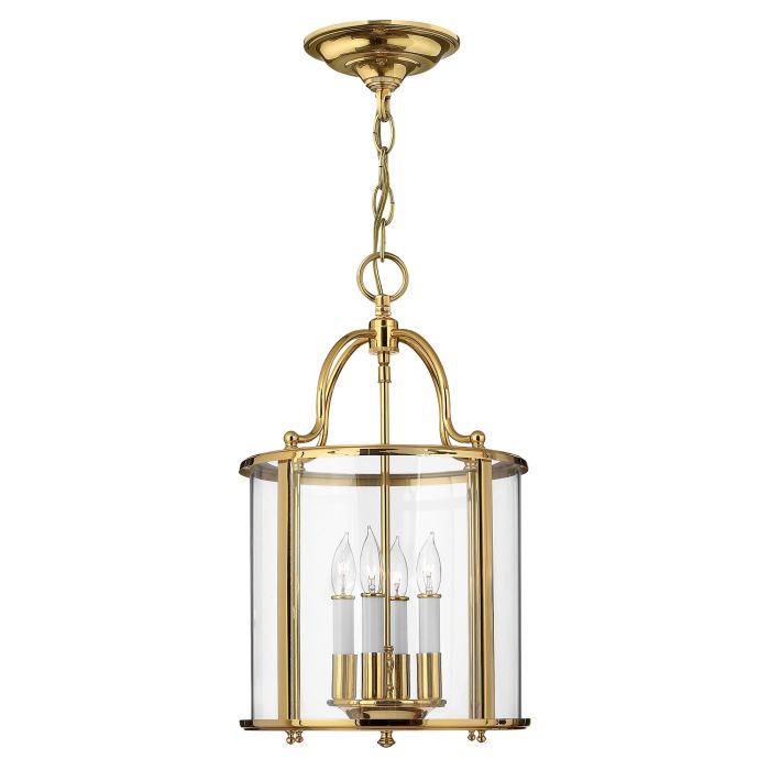 Gentry 4 Light Medium Pendant - Polished Brass