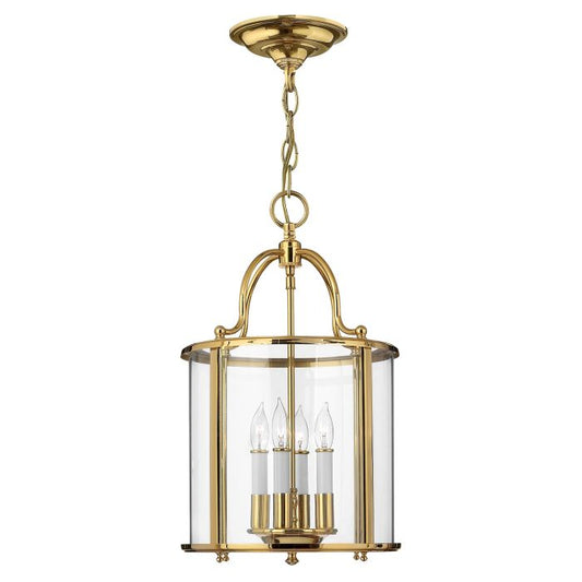 Gentry 4 Light Medium Pendant - Polished Brass