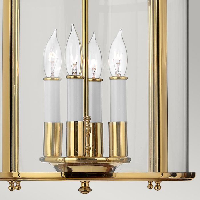 Gentry 4 Light Medium Pendant - Polished Brass