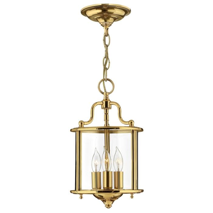 Gentry 3 Light Small Pendant - Polished Brass