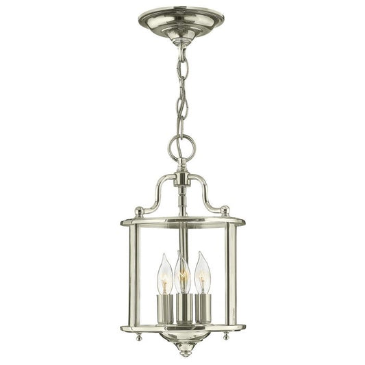 Gentry 3 Light Small Pendant - Polished Nickel