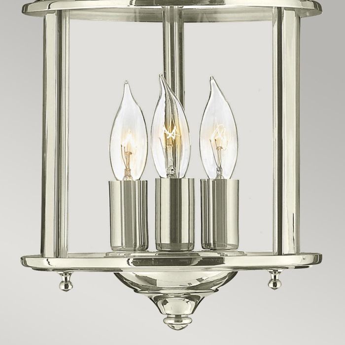 Gentry 3 Light Small Pendant - Polished Nickel