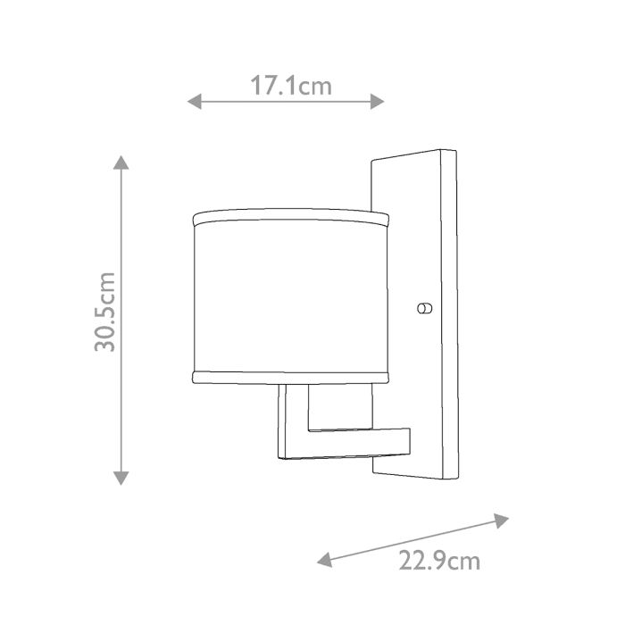 Hampton1 lt Wall Light - Brushed Brass