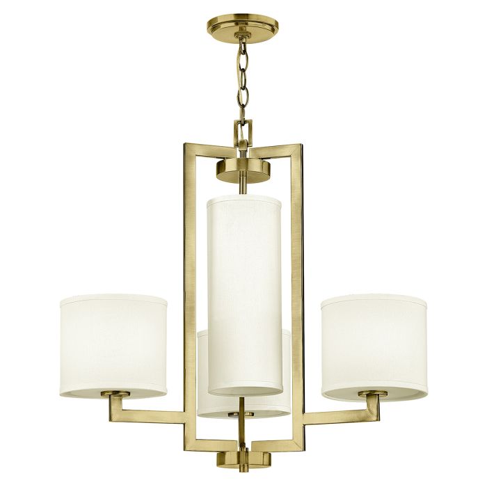 Hampton 4 lt Chandelier - Brushed Brass