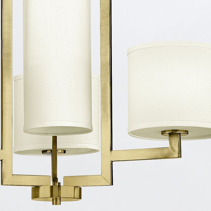 Hampton 4 lt Chandelier - Brushed Brass