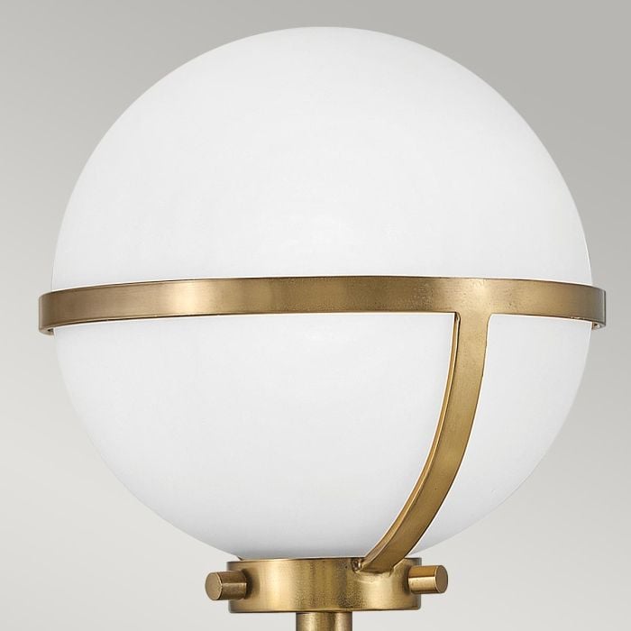 Hollis 1 Light Wall Light - Heritage Brass, Steel, Opal Glass