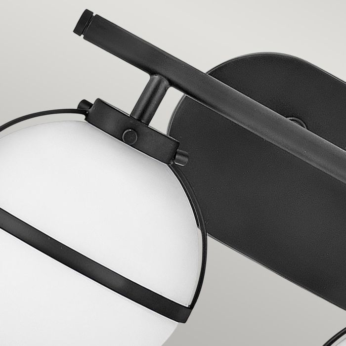 Hollis 2 Light Wall Light - Black