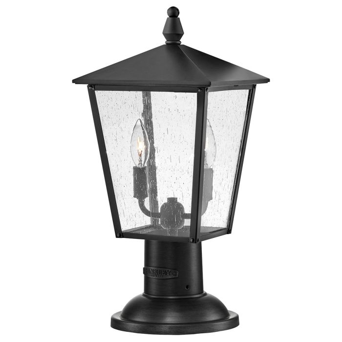 Huntersfield 2 Light Medium Pedestal Lantern - Black