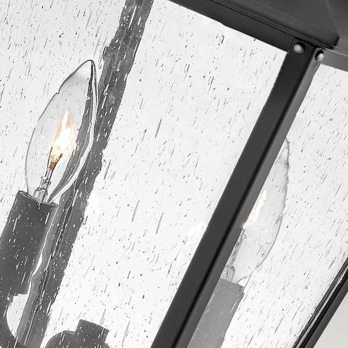 Huntersfield 2 Light Medium Pedestal Lantern - Black