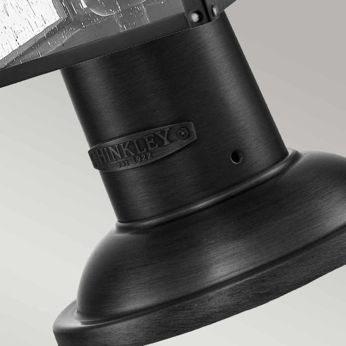 Huntersfield 2 Light Medium Pedestal Lantern - Black