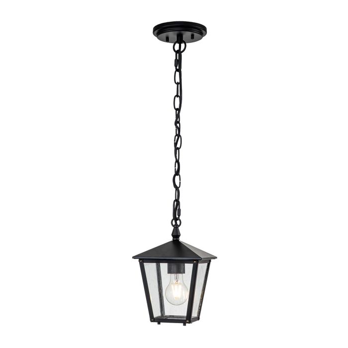 Huntersfield 1 Light Small Chain Lantern - Black