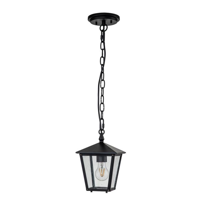 Huntersfield 1 Light Small Chain Lantern - Black