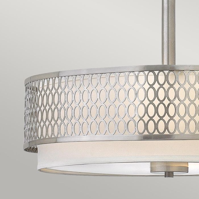 Jules 3 Light Pendant / Semi-Flush - Brushed Nickel