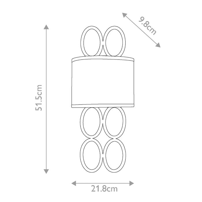 Jules 2 Light Wall Light - Brushed Nickel