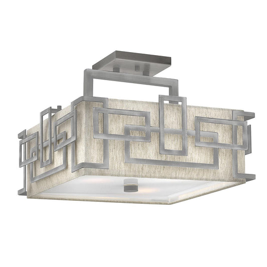 Lanza 3 Light Semi Flush Mount – Antique Nickel