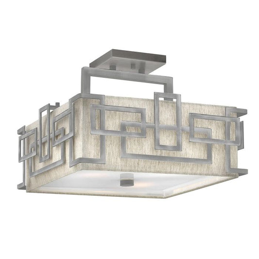 Lanza 3 Light Semi-Flush - Antique Nickel
