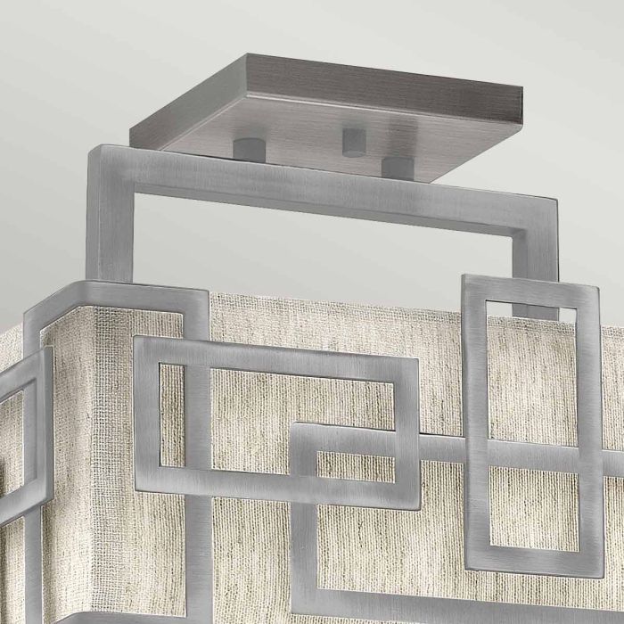 Lanza 3 Light Semi-Flush - Antique Nickel