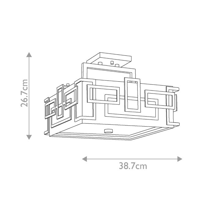 Lanza 3 Light Semi-Flush - Oil Rubbed Bronze