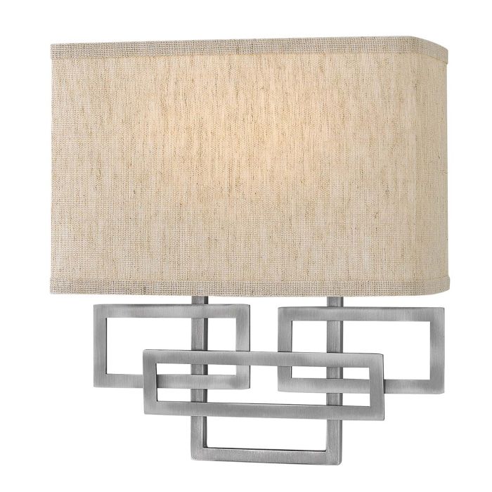 Lanza 2 Light Wall Light - Antique Nickel
