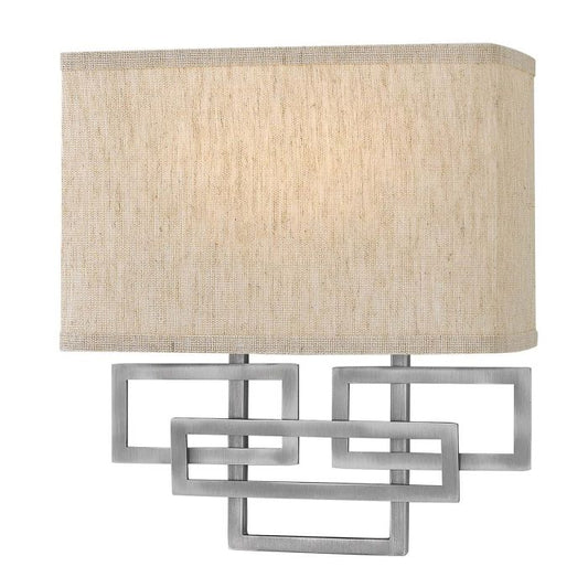 Lanza 2 Light Wall Light - Antique Nickel